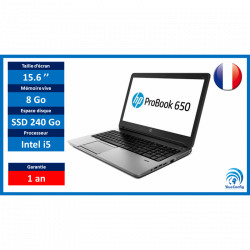 HP Probook 650G1 Intel i5 / 8Go / SSD 240Go